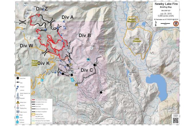 Newby Lake Fire Briefing Map